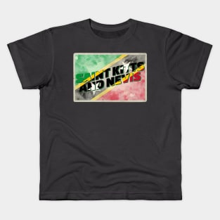 Saint Kitts and Nevis Vintage style retro souvenir Kids T-Shirt